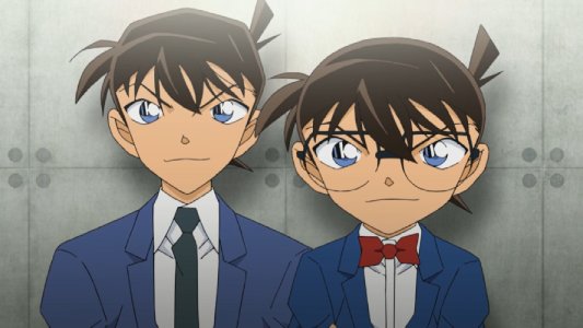 Shinichi and his child self Conan