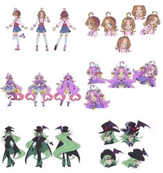 Character design sheet for Anna Akechi/Cure Answer and Nijee
