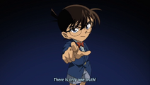"There is only one truth!" Conan's accusation poses seen in the opening of every movie.